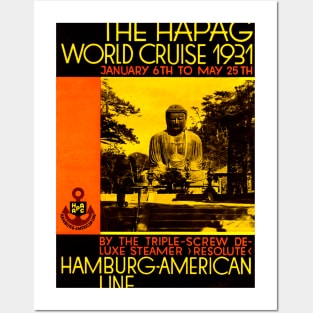 Hapag World Cruise 1931 - Vintage Travel Poster Posters and Art